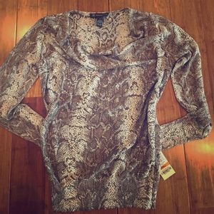 🆕 NWOT INC international Concepts Snakeskin Top